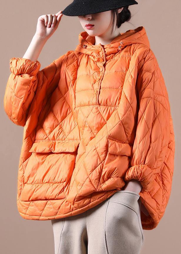 2024 Loose Fitting Winter Jacket Hooded Black Pockets Down Coat-(free Shipping+limited Stock)